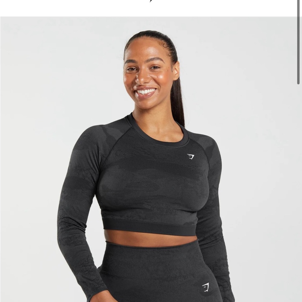 Gymshark Adapt Animal Seamless Lace Up Back Top - Picture 4 of 5